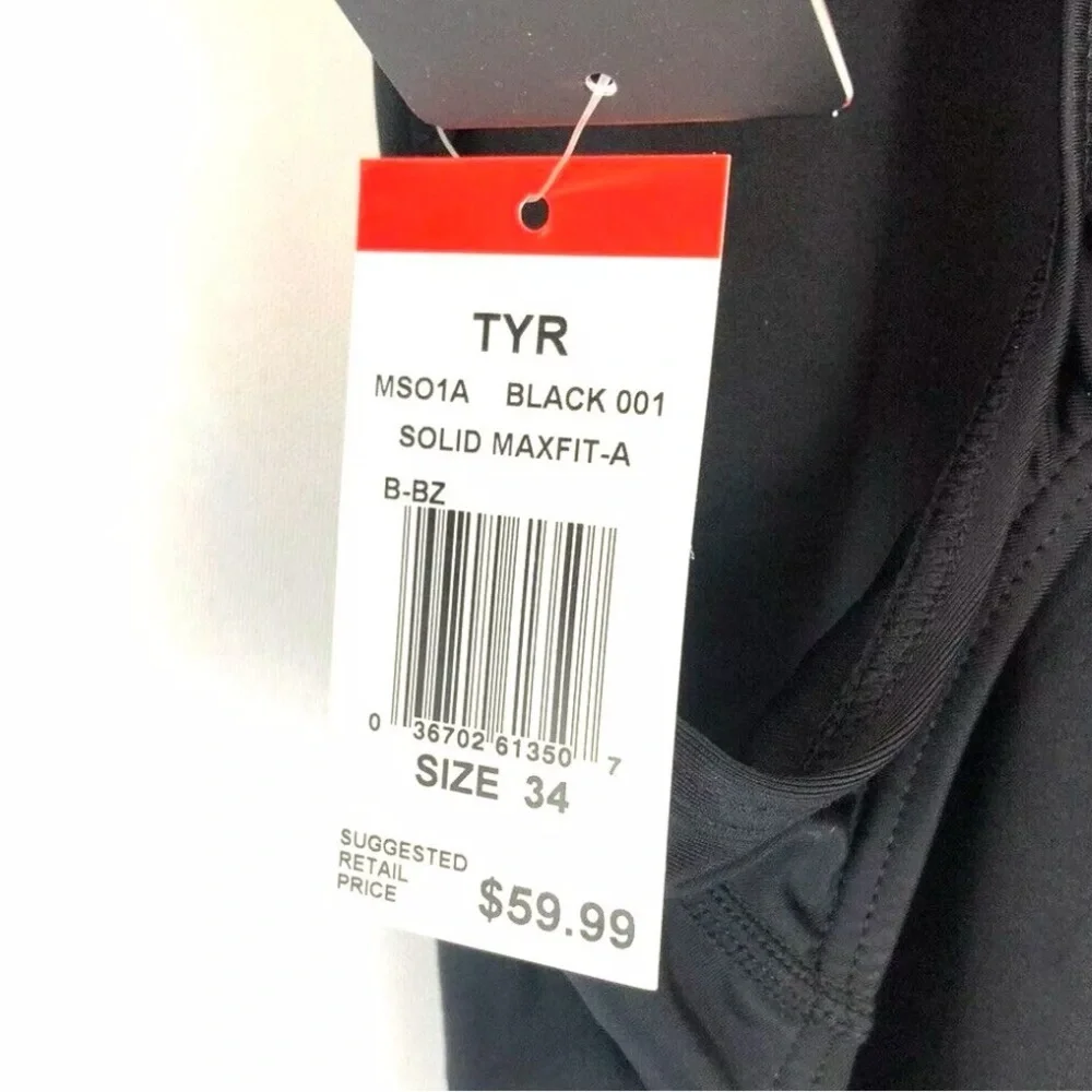 TYR Women’s Black One Piece Racerback Swimsuit Size 34